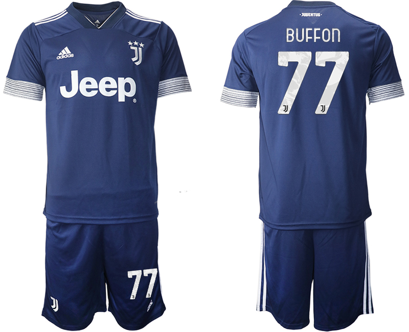 Men 2020-2021 club Juventus away #77 blue Soccer Jerseys